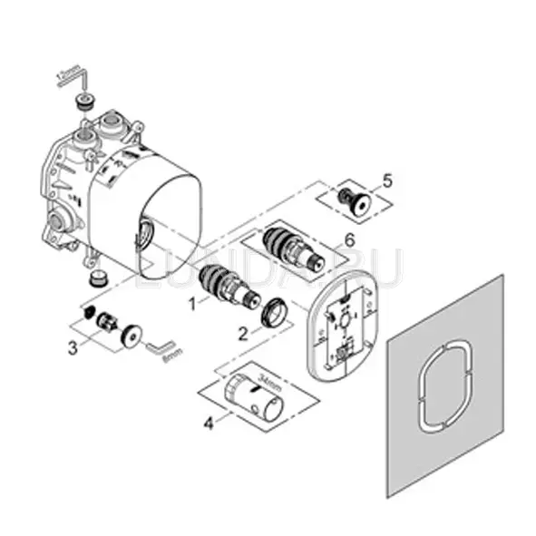 Инструкция grohe rapido t 35500 встроенный универсальный термостат