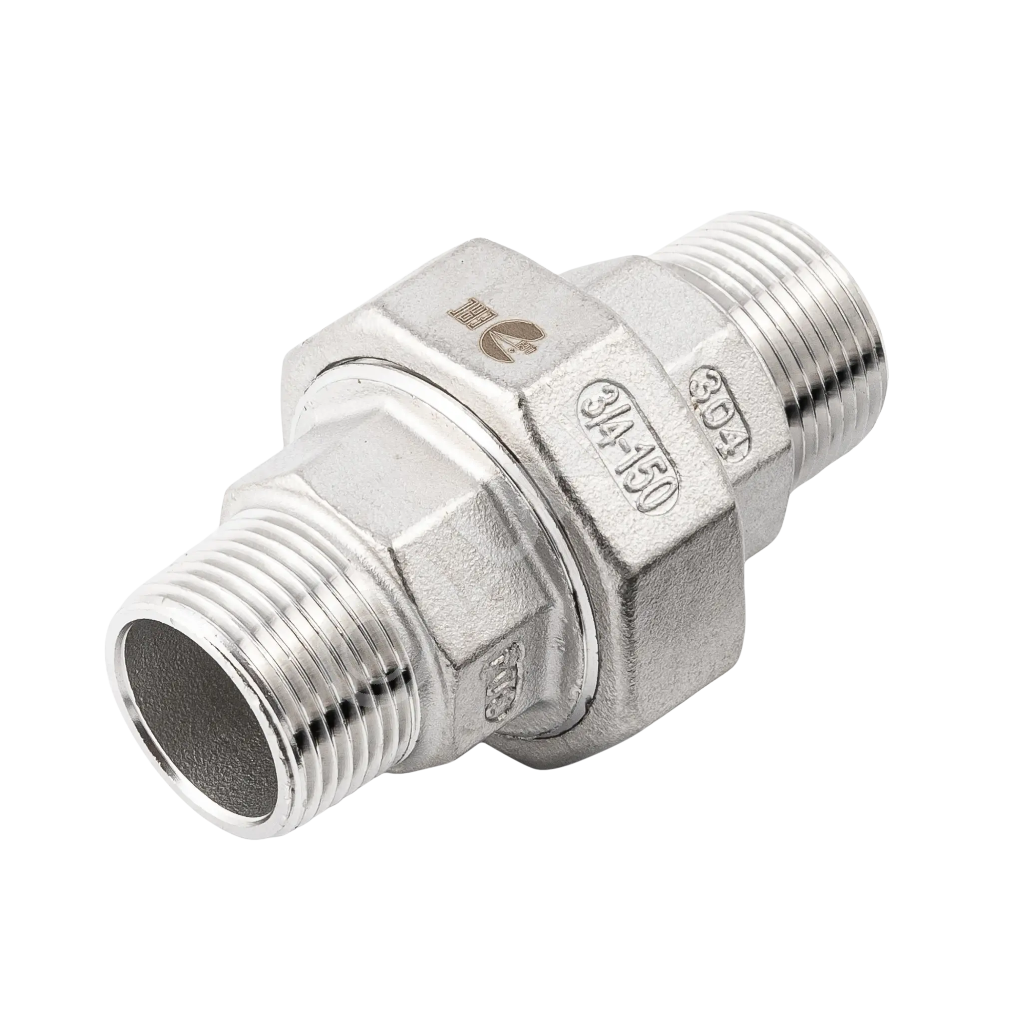Разъемное соединение американка нр/нр нержавеющая, AISI304, (CF8), PTFE, NewKey