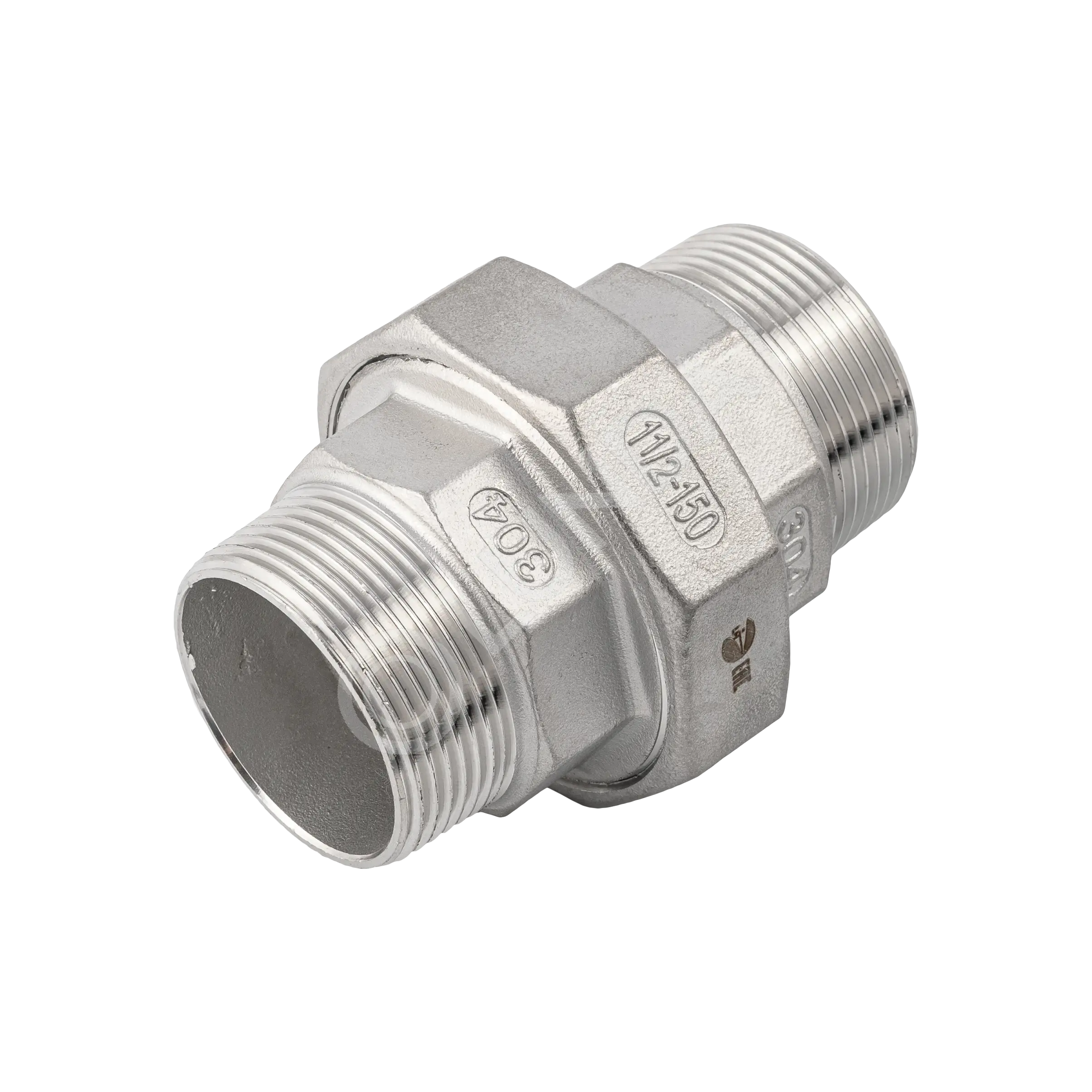 Разъемное соединение американка нр/нр нержавеющая, AISI304, (CF8), PTFE, NewKey