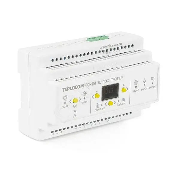 Теплоконтроллер TEPLOCOM Бойлер TC-1B для систем отопления и ГВС, управления котлом и насосами, Бастион