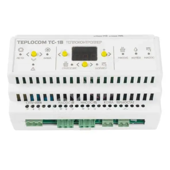 Теплоконтроллер TEPLOCOM Бойлер TC-1B для систем отопления и ГВС, управления котлом и насосами, Бастион