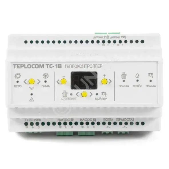 Теплоконтроллер TEPLOCOM Бойлер TC-1B для систем отопления и ГВС, управления котлом и насосами, Бастион