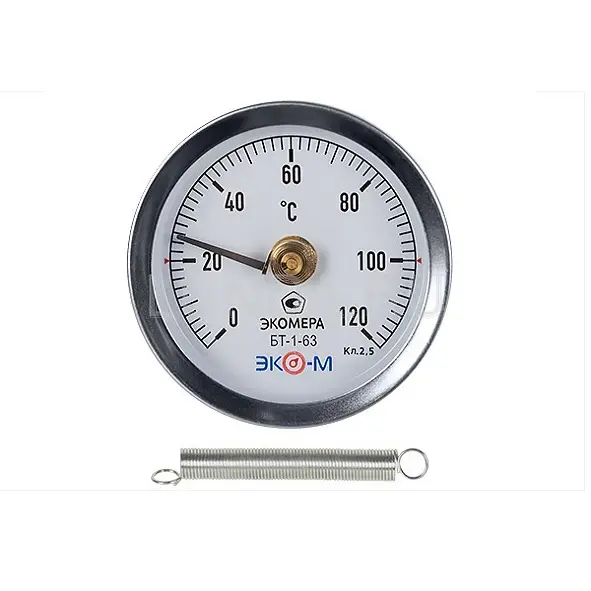 Термометр биметаллический Экомера БТ 1-63, накладной, Эко-М