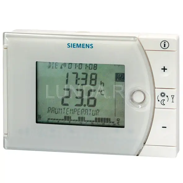 Комнатный термостат REV... с таймером, большим дисплеем и слайдером, Siemens