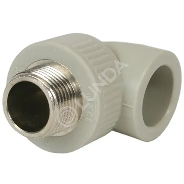 Угольник комбинированный PPR 90° с наружной резьбой, СЕРЫЙ, Pro Aqua ...