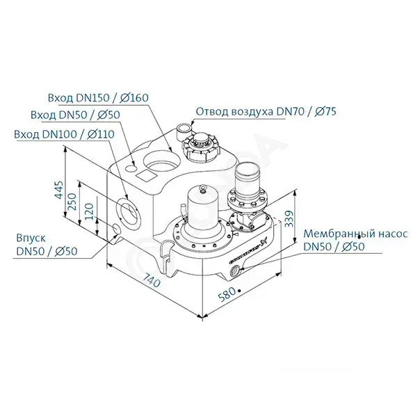 Канализационная насосная установка Multilift M, Grundfos | Lunda - б ...