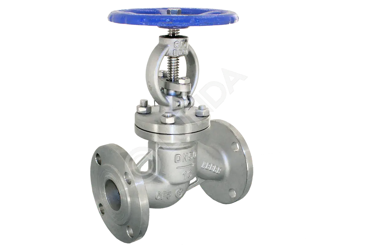 Вентиль запорный фланцевый нержавеющий, AISI304, (CF8), NewKey