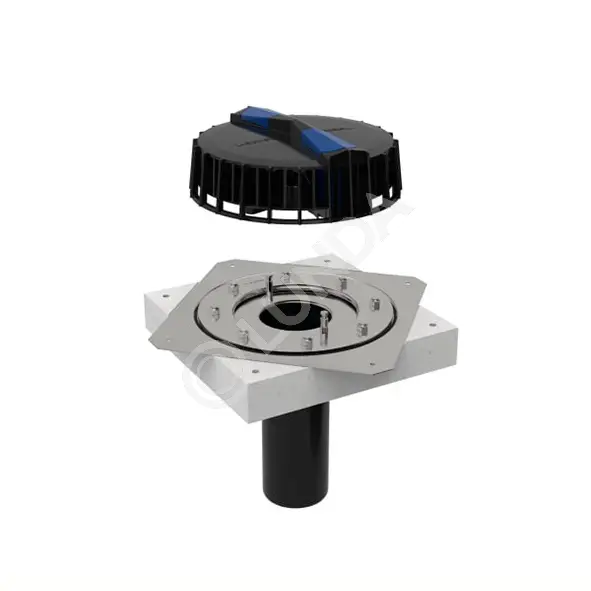 Воронка Geberit Pluvia с крепежным фланцем, для кровельных покрытий ...