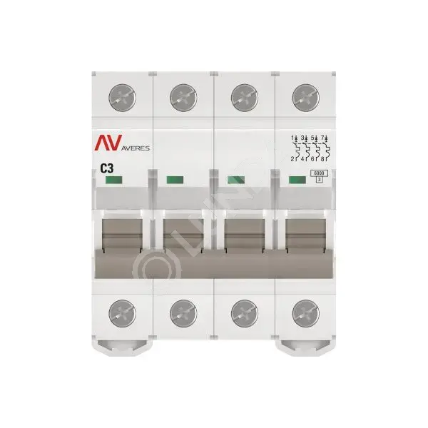 Выключатель автоматический AV-6 4P AVERES, EKF