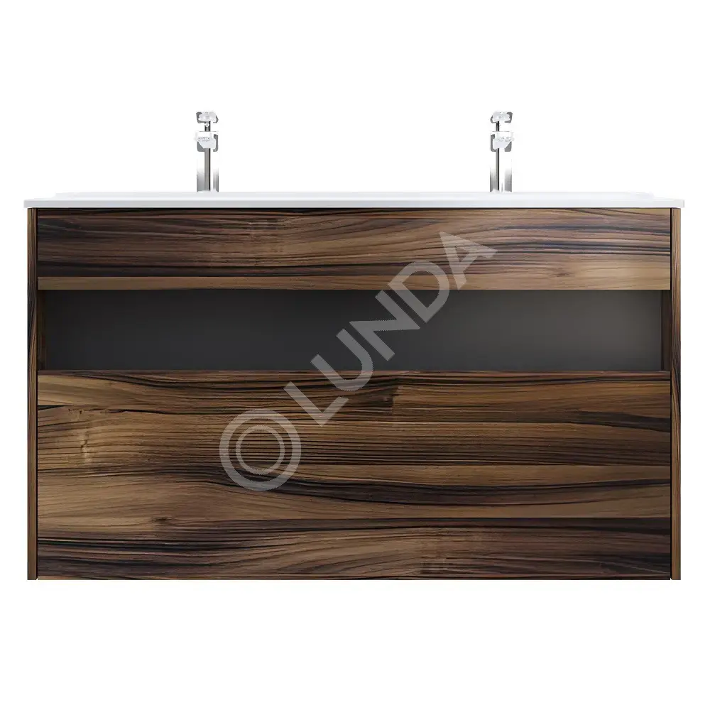 База с нишей, 1 ящик (pull-out), 120 см, Func, тёмное дерево, AM.PM